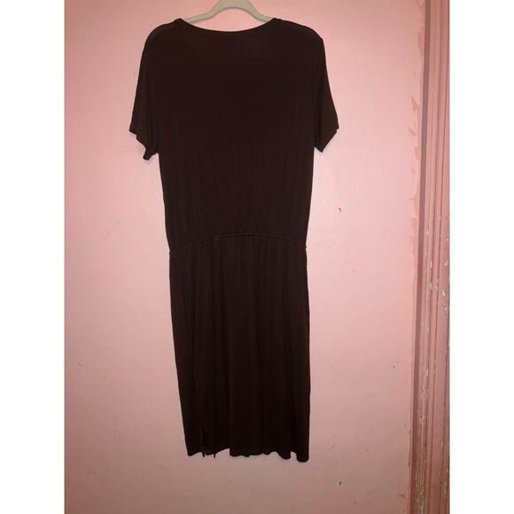 Simier Fariry chocolate brown comfy knee length dress size XL - Picture 6 of 6